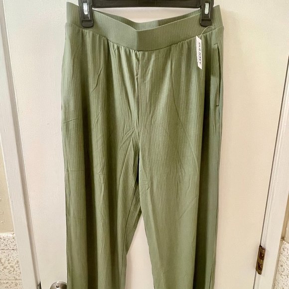 NWT Old Navy High-Waisted Pajama/Sweatpants; Olive Green; Medium (Regular) - Picture 8 of 10